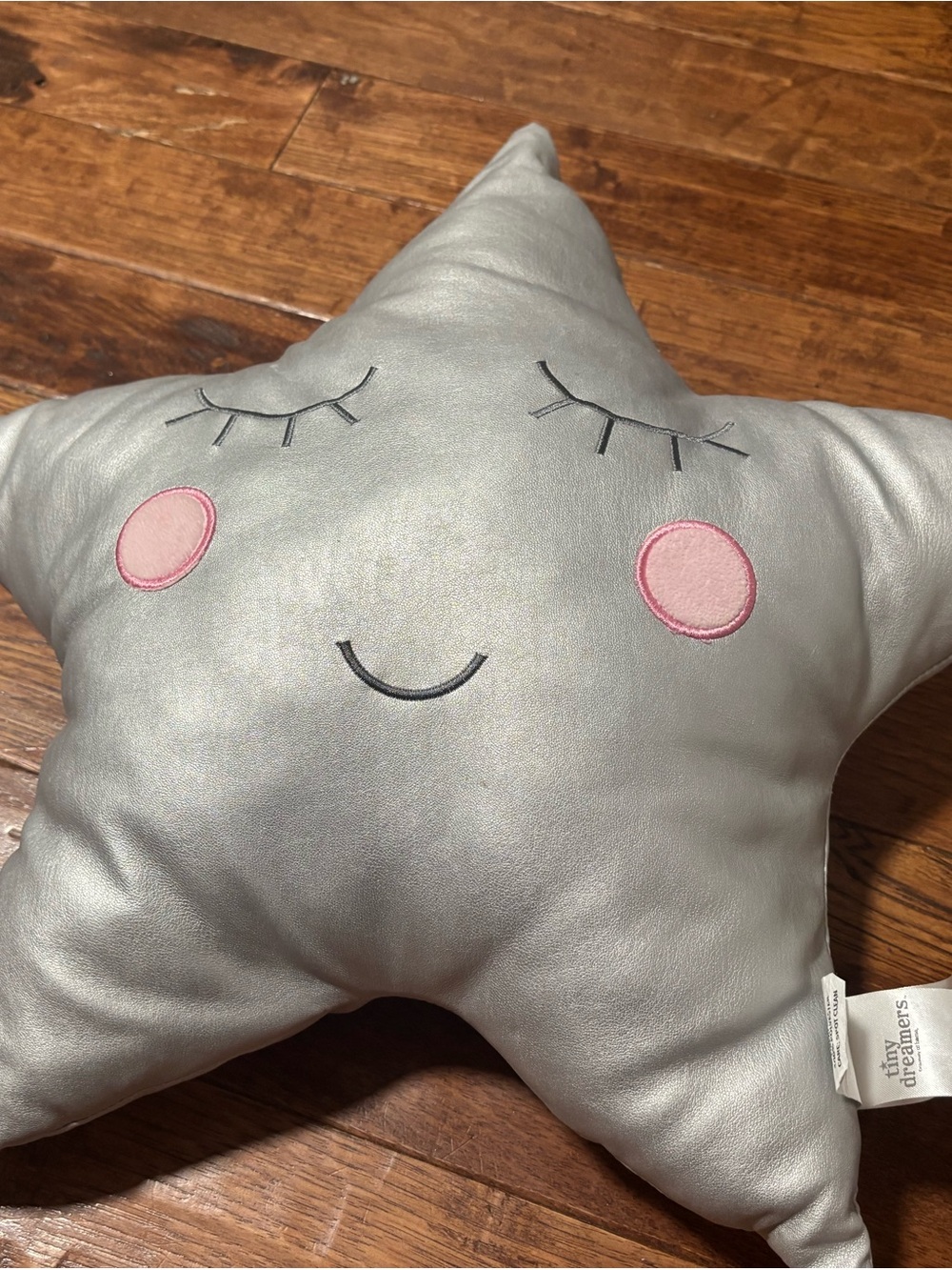Silver Star Throw Accent Pillow Decor Kids 18 x 18